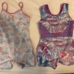 Colorful Patterned Girls' Biketards